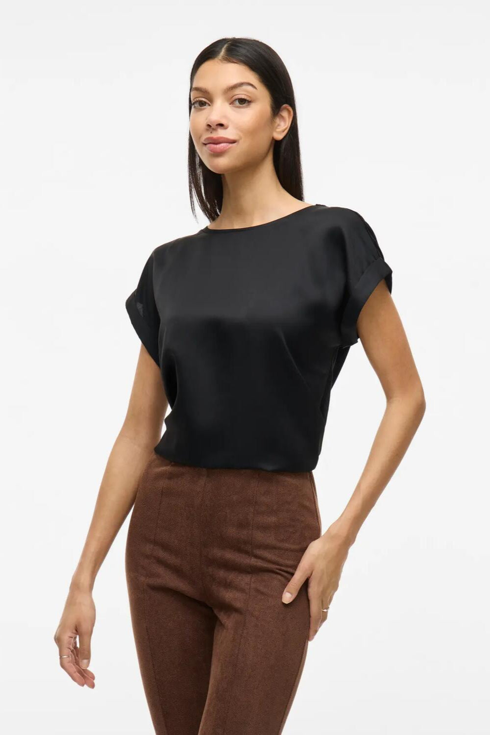 Viellette Satin top - sort